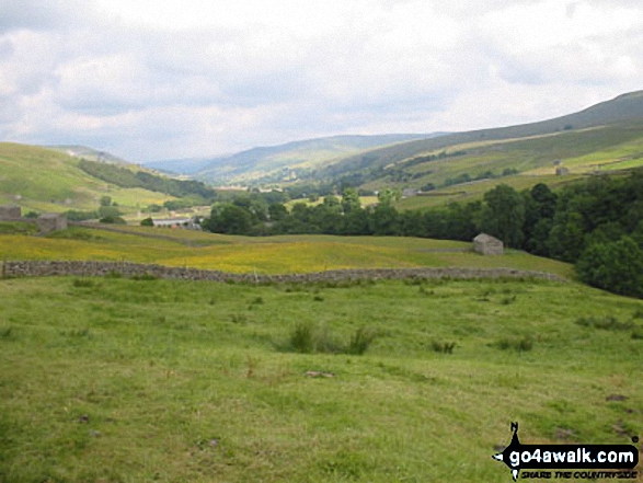 Muker from The Pennine Way on Great Shunner Fell 