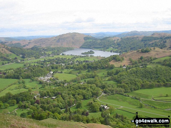 Walk c294 Steel Fell from Grasmere - Grasmere from Helm Crag