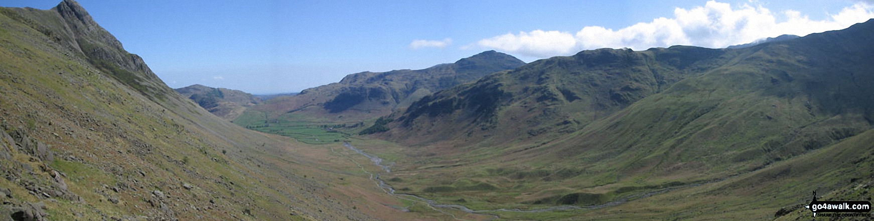 Walk c466 Rossett Pike and Black Crags (Langdale) from Great Langdale - *Mickleden from Stake Pass