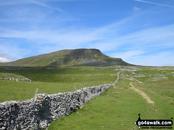 Walk ny321 The Yorkshire Three Peaks Challenge as a 2 day walk - Day 1 from Horton in Ribblesdale (New 2013 Route) - Pen-y-ghent from Horton in Ribblesdale