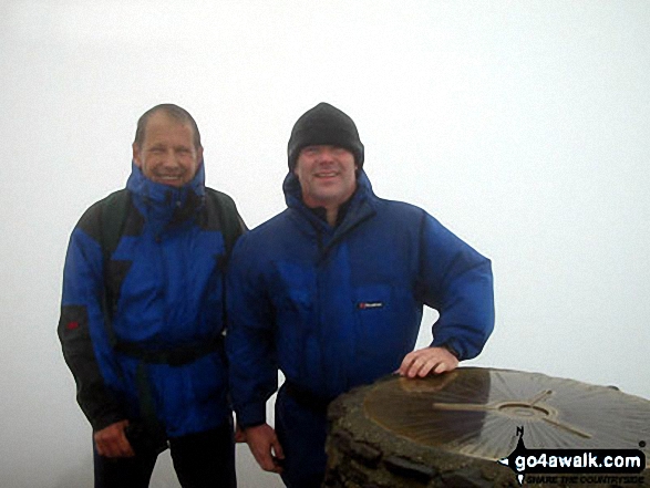 Walk gw117 Snowdon and Yr Aran via The Watkin Path from Bathania, Nantgwynant - The last of the National 3 Peaks 24hr Challenge before descending to finish in 23 hours 45 minutes. <br>What a tight finish, just time for this photo!