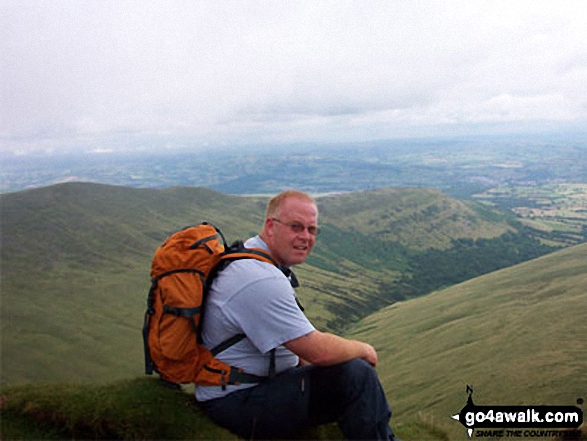 Walk po101 Pen y Fan from Pont ar Daf - Myself on Pen Y Fan