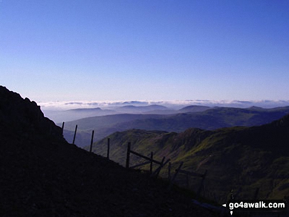 Walk gw158 Garnedd Ugain, Snowdon, Moel Cynghorion, Foel Gron and Moel Eilio from Llanberis - On Garnedd Ugain