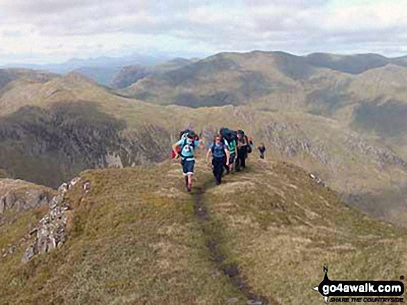 Walk Bidein a' Choire Sheasgaich walking UK Mountains in Glen Cannich to Glen Carron  Highland, Scotland