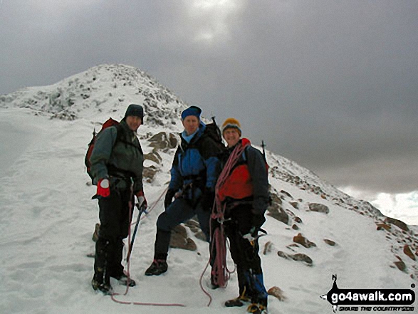 Walk h102 Bidean nam Bian and Stob Coire Sgreamhach - Me and my two brothers (Paul and Laurie) on Stob Coire nan Lochan (Bidean nam Bian)