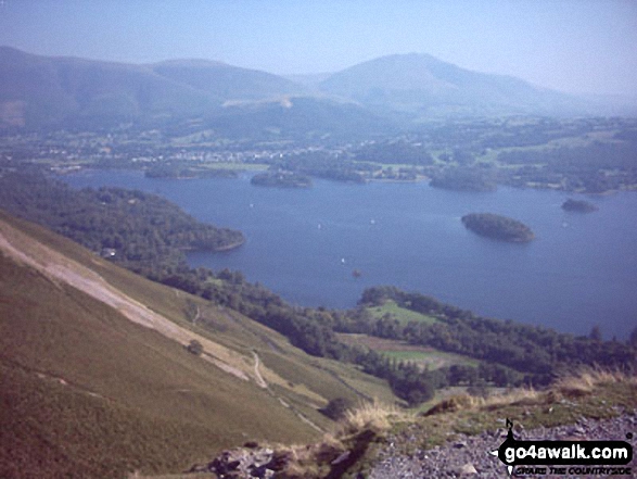 Walk c100 The Newlands Horseshoe from Hawes End - Derwent Water from Cat Bells (Catbells)