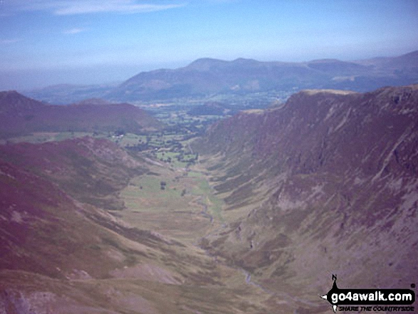 Walk c100 The Newlands Horseshoe from Hawes End - The Newlands Valley from Dale Head (Newlands)