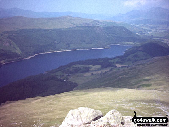 Walk c124 Helvellyn Ridge from Thirlmere - Thirlmere from Browncove Crags