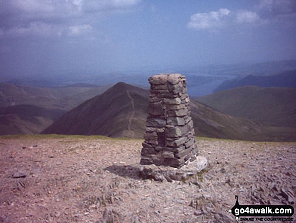 Walk c220 Helvellyn via Striding Edge from Glenridding - Helvellyn summit