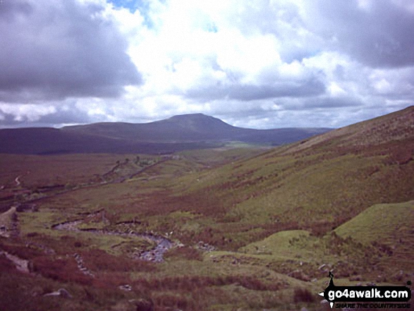 Walk ny138 Great Whernside from Kettlewell - The Yorkshire Three Peaks Challenge - Pen-y-ghent from Whernside