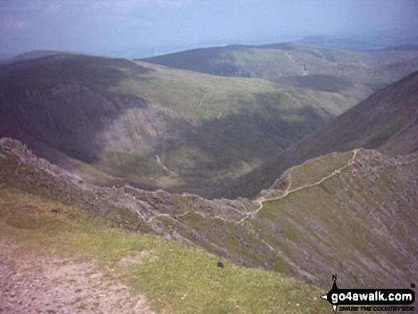 Walk c220 Helvellyn via Striding Edge from Glenridding - Swirral Edge from Helvellyn