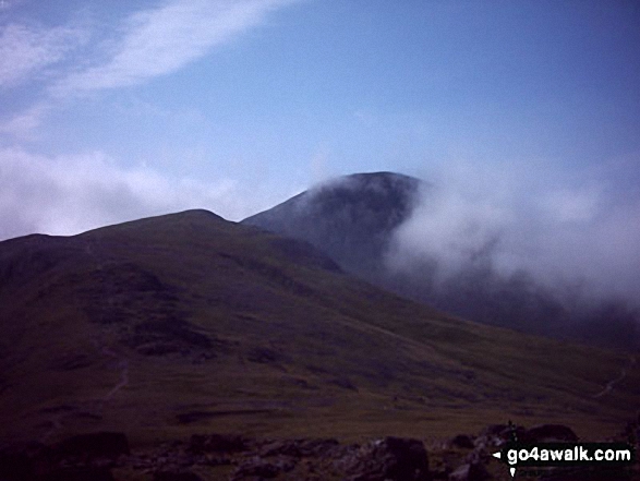 Walk c338 Great Gable and Kirk Fell from Honister Hause - Green Gable and Great Gable from Brandreth