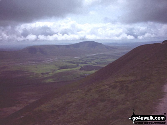 Walk ny138 Great Whernside from Kettlewell - The Yorkshire Three Peaks Challenge - Ingleborough from Whernside