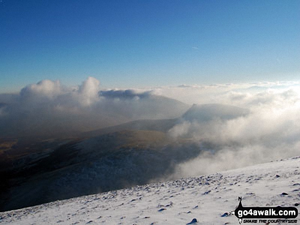 Looking East to Belncathra from the summit of Skiddaw