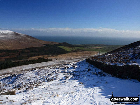 Descending Slieve Donard (Sliabh Donairt) in the snow