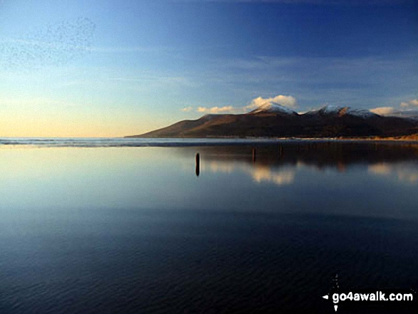 Slieve Donard (Sliabh Donairt) across Dundrum Bay from Murlugh Beach