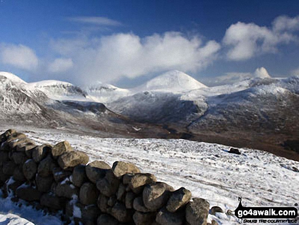 Views from Slieve Donard (Sliabh Donairt) in the snow 