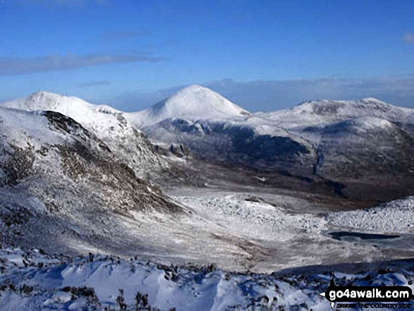 Views from Slieve Donard (Sliabh Donairt) in the snow 