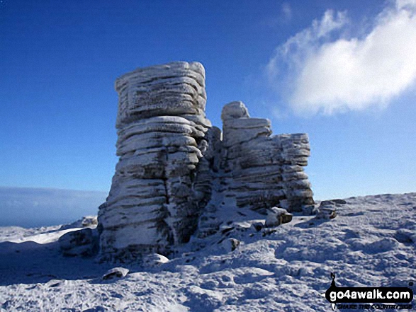 Slieve Donard (Sliabh Donairt) summit in the snow 