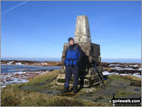 Walks from Wooler - On the summit of The Cheviot