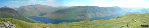 Yewbarrow, Wasdale Head, Wast Water, Lingmell, Scafell Pike, Mickledore and Sca Fell, Illgill Head and Whin Rigg from below Middle Fell (Wasdale)