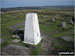 The trig point on the summit of White Edge (Big Moor) (South East Top)