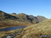 Great Knott, Crinkle Crags (Long Top), Gunson Knott, Crinkle Crags (South Top) and Bow Fell (Bowfell) from Red Tarn (Langdale)