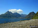 The Black Cuillin (including Sgurr nan Eag, Sgurr Dubh Mor, Sgurr Alasdair, Sgurr Mhic Choinnich and Sgurr Dearg (Inaccessible Pinnacle) with Marsco (right) across Loch Scavaig from Elgol