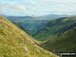 Borrowdale and Styhead Pass from the slopes of Great Gable above Sty Head