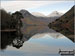 Looking NE up Wast Water to featuring Yewbarrow (left), Kirk Fell and Great Gable (right) from near Lund Bridge