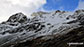 Looking up to a snowy Great Gable from Sty Head