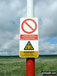 Merrivale Firing Range Warning sign