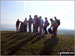 A group of Northampton Ramblers on the top of Mam Tor