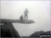 Me and my lad on the 'cantilever stone' on Glyder Fach