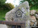 Waymarker for The Tarka Trail on a gate post South of Belstone