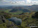 Stickle Tarn, Great Langdale and Lingmoor from Pavey Ark, The Langdale Pikes