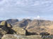 Sca Fell (left), Mickledore (centre), Scafell Pike (centre-right) and Ill Crag (right) from Crinkle Crags (Long Top)