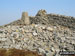 Grey Nag summit cairn, trig point and wall