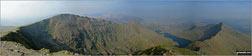 Garnedd Ugain (Crib y Ddysgl), Crib Goch, Craig Fach, The PYG Track, Llyn Llydaw and Y Lliwedd from the summit of Snowdon (Yr Wyddfa)