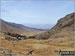 Ogwen Cottage, Nant Ffrancon and the shoulder of Pen yr Ole Wen from Llyn Idwal