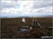 The boggy approach to Bloodybush Edge summit trig point