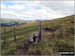 Stile over the border fence between England and Scotland on the way to Windy Gyle