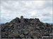 Hedgehope Hill summit cairn and trig point