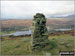 Brock Barrow (Top o' Selside) summit cairn with Coniston Water below