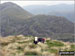 Haystacks from Looking Stead (Pillar) with a Herdwick Sheep for company