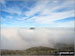 Great Gable peeping up through the clouds during a cloud inversion from Scafell Pike