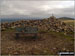 The cairn and bench on the summit of High Pike (Caldbeck)