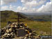 The cairn and plane crash memorial on the summit of Great Carrs