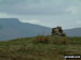 Great Mell Fell Summit cairn with Sharp Edge (left) clearly visible beyond