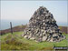 The larger beacon or cairn on the summit of Moel Dywyll<br> on The Offa's Dyke Path